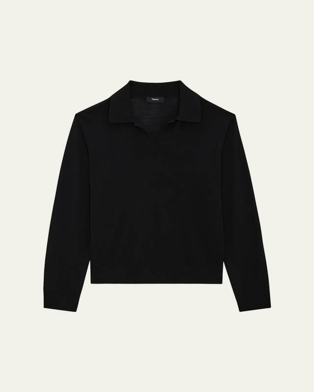 Merino Polo Pullover Sweater